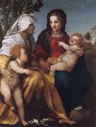 Andrea del Sarto THe Madonna and Child with Saint Elzabeth and Saint John the Baptist oil painting picture wholesale